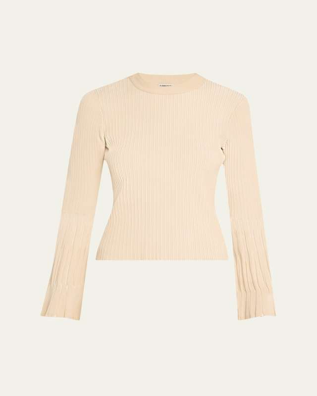 Aris Long-Sleeve Ribbed Top